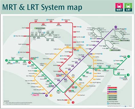 Lrt route map map - Map of lrt route map (Singapore)