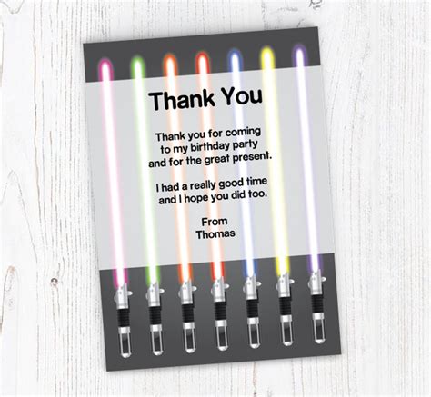 Star Wars Thank You Cards Personalise Online Plus Free Envelopes