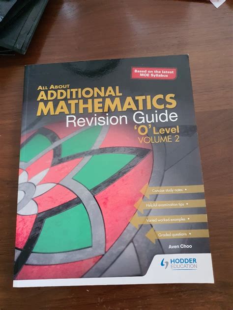 All About Additional Mathematics Revision Guide O Level Volume