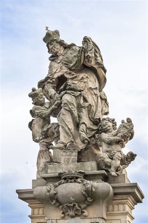 Statues on the Charles Bridge in Prague. Architecture of Prague Stock ...