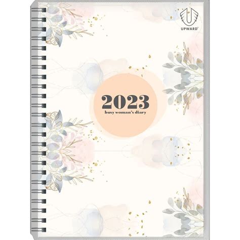 2023 UPWARD BUSY WOMAN S DIARY A5 WEEK TO OPEN VIEW WTV PVC COVER 4404