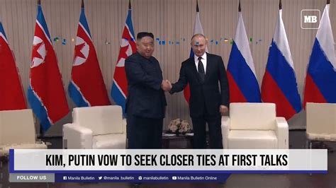 Kim Putin Vow To Seek Closer Ties At First Talks Youtube