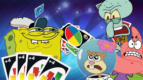 SPONGEBOB DESTROYS THE KRUSTY KREW IN UNO YouTube