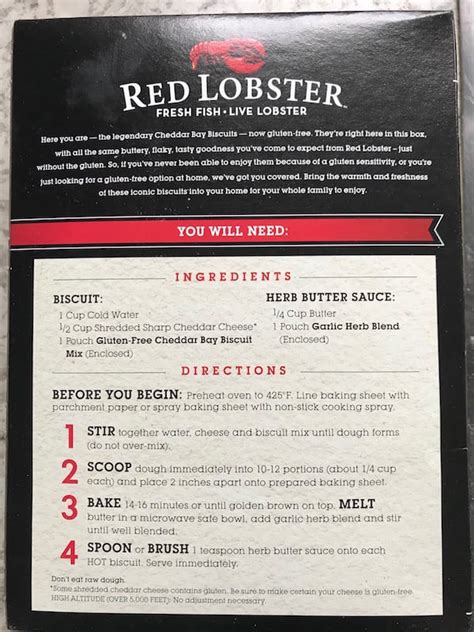 Red Lobster Biscuit Recipe Box Directions - Bios Pics