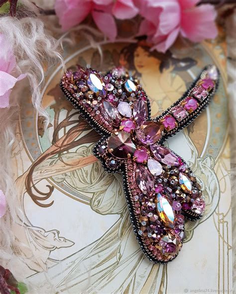 Брошь аметистовая стрекоза в интернет-магазине на Ярмарке Мастеров ...