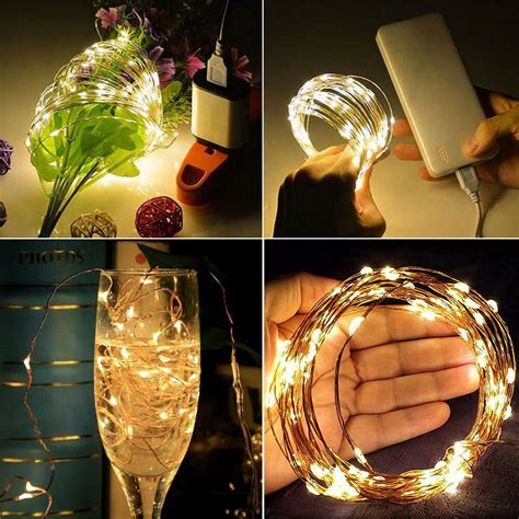 Usb Copper Wire Led String Light Pack Warm White Brightly Australia