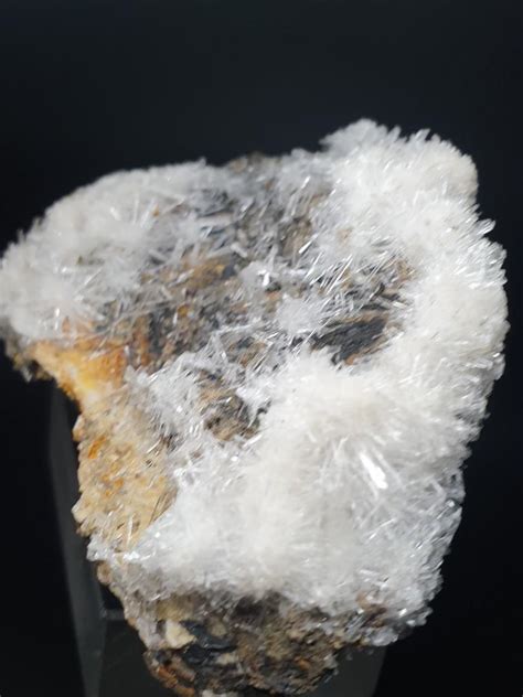 Rare Find Acicular Gypsum Var Selenite On Matrix From San Timoteo Mine