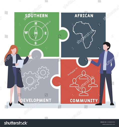 Sadc Southern African Development Community Acronym Stock Vector