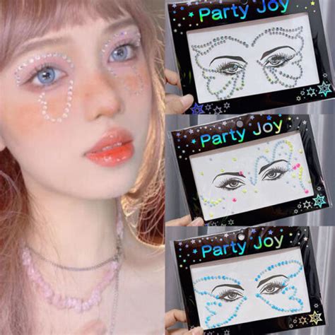 Face Eye Gem Adhesive Glitter Jewel Tattoo Sticker Festival Rave Party