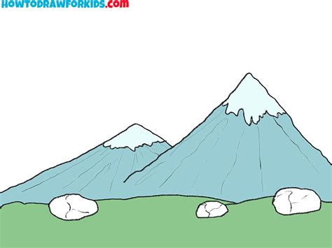 How to Draw Mountains - Easy Drawing Tutorial For Kids