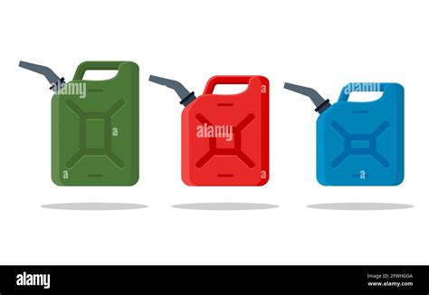 Gasoline Fuel Canister Vector Icon Petrol Can Gallon Gas Tank Fuel