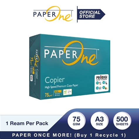 Jual PaperOne Kertas A3 75gr Copier 1 Rim 500 Lembar Kertas HVS A3