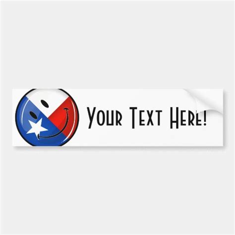 Smiling Texas Flag Bumper Sticker | Zazzle.com