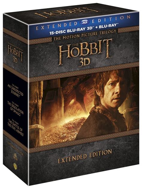 Hobbit The Motion Picture Trilogy Extended Edition 15 Disc 3d Blu