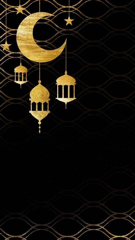 Gold Ramadan lanterns phone wallpaper | Premium Photo - rawpixel