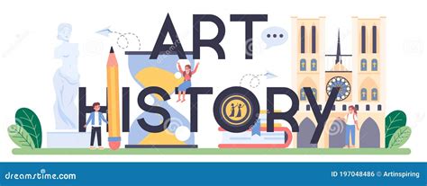 History Of Art School Education Typographic Header Student Studying