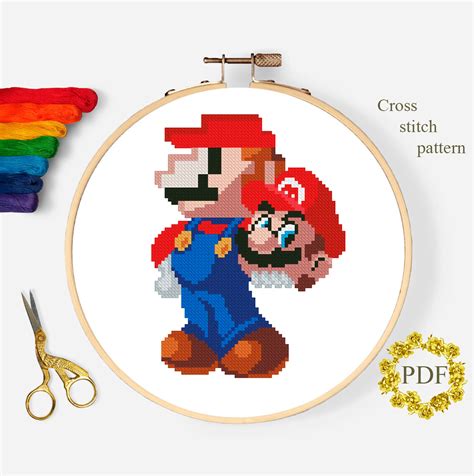 Video Game Cross Stitch Pattern Modern Geeky Counted Chart Etsy