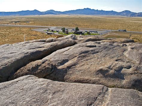 Rest area north of the rock: Independence Rock State Historic Site, Wyoming