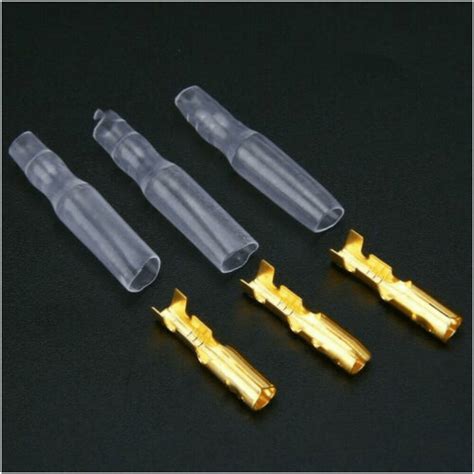 200pcs Bag Packed 3 9mm Gold Plated Male And Female Bullet Connectors