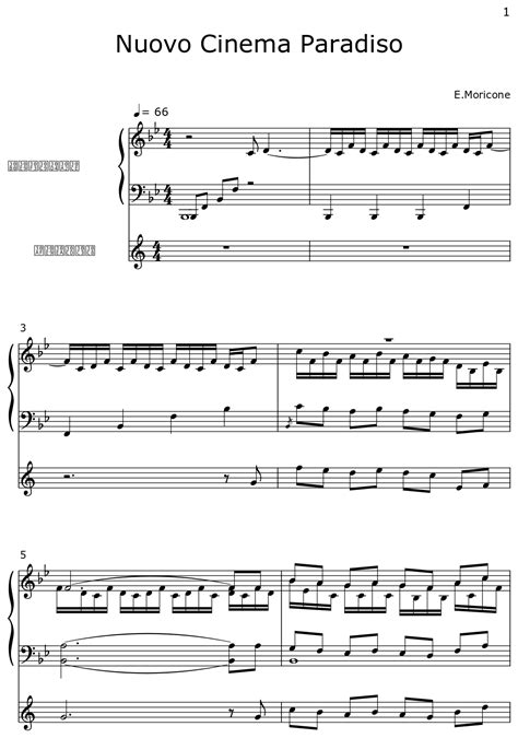 Nuovo Cinema Paradiso Sheet Music For Piano Clarinet