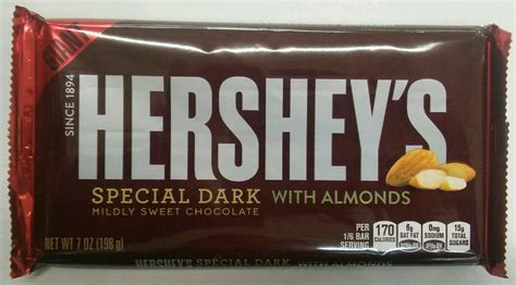 Hersheys Giant Special Dark Almond Candy Bar 7 Oz