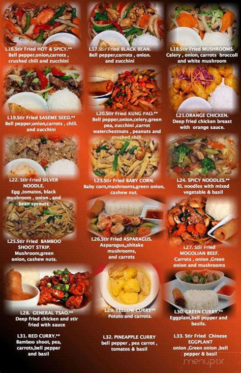 Menu Of Thai Garden In Central Point Or 97502