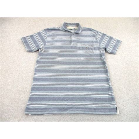 Eddie Bauer Eddie Bauer Polo Shirt Adult Medium Gray Outdoors Rugby Casual Rugby Mens A30