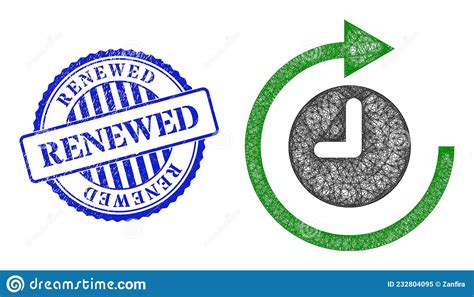 Clockwise Rotation Arrow Icon Blue Mandatory Symbol Illustration