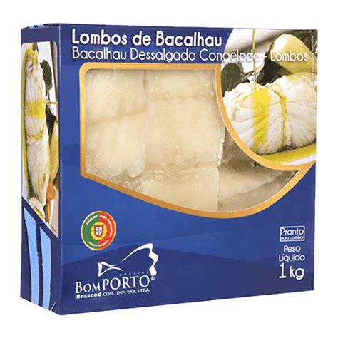 Bacalhau Congelado Bom Porto Lombo Macro Dessalgado 1kg Sonda