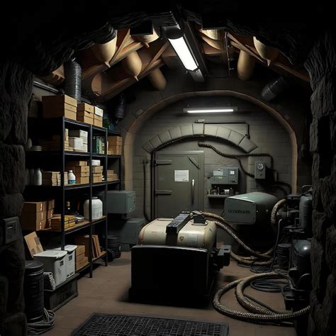 bunker life   secure underground shelter premium ai generated