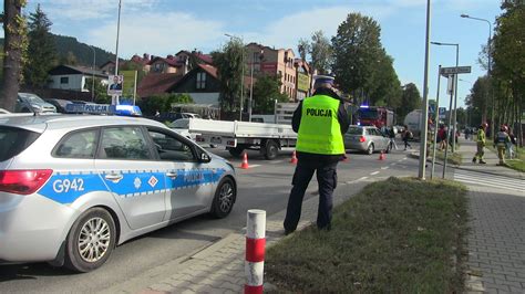 Limanowa Zderzenie Samochodu Z Motocyklem Tv Pl Limanowska