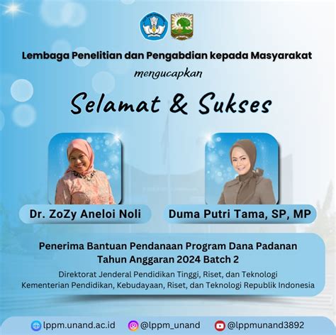 Dua Dosen Universitas Andalas Lolos Pendanaan Program Dana Padanan 2024