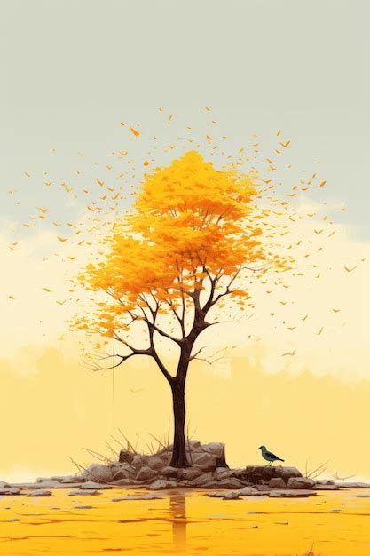 Premium AI Image | Autumn illustration background