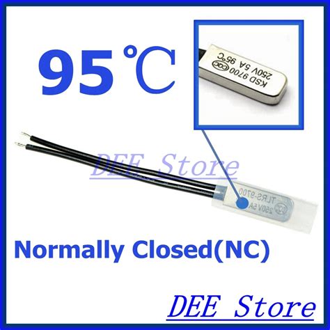 10pcs Lot 95c Degree Celsius Nc Normal Close Thermal Protector Sensor