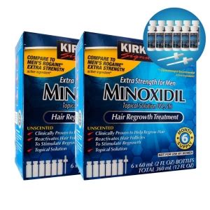 Minoxidil 5 Kirkland Original Tratamento 12 Meses Barba Top