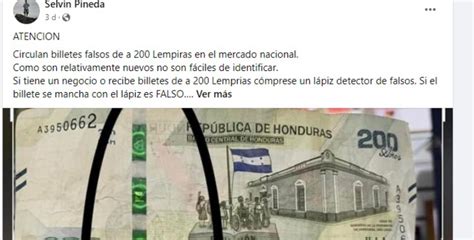 Alerta Reportan Circulaci N De Billetes Falsos De Lempiras