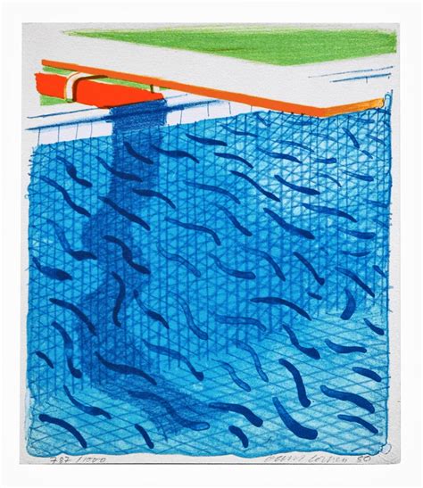 David Hockney - Pool Made with Paper and Blue Ink for Book (Paper Pools ...