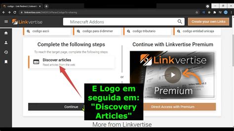 Como passar do Link Vertise VERSÃO PC YouTube