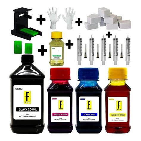 Kit 650ml Kit Tinta Espuma Esponja P Cartuchos 662 664 74 Shopee