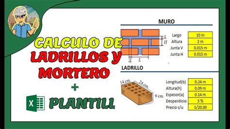 Calculo De Ladrillos Y Mortero En Muros Youtube