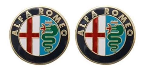 2 Logo Emblema Adesivo Alfa Romeo Chave 14mm Aluminio 14 Mm