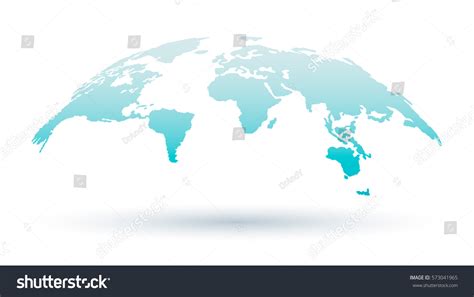 World Map Isolated On White Background Stock Vector (Royalty Free ...