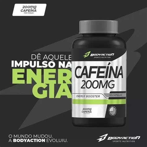 Suplemento en cápsulas Bodyaction BODYACTION Cafeína energía y