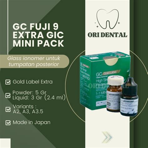 Jual Gc Fuji 9 Gic Hs Posterior Extra Mini Pack Bahan Tambalan Gc