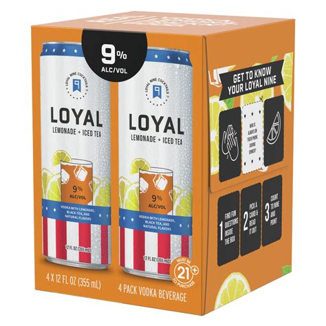 Loyal 9 Lemonade And Iced Tea 4pk 12oz 9 Abv Alcohol Fast Delivery By