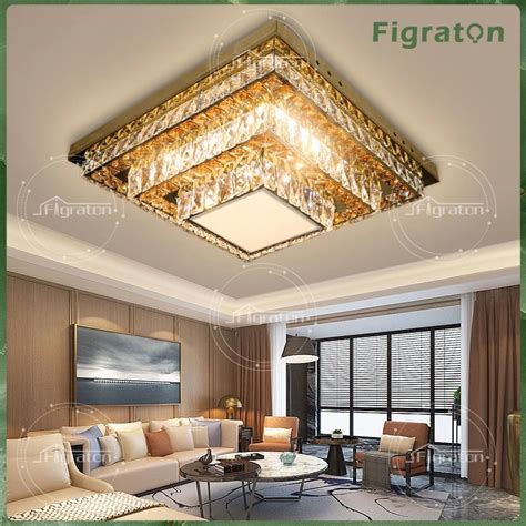 Jual Lampu Kristal Gantung Modern Ruang Tamu LED 48cm Lampu Plafon