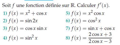 Exercice Fonction Sinus Et Cosinus Ts