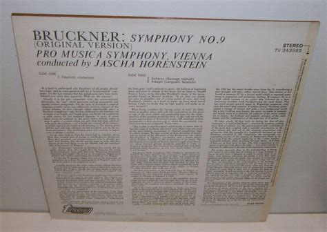 Tv S Bruckner Symphony No Pro Musica Symphony Vienna Jascha