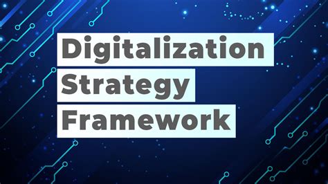 Digitalization Strategy Framework Management Weekly