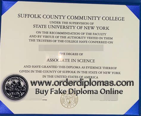 Buy fake suffolk county community college diploma.